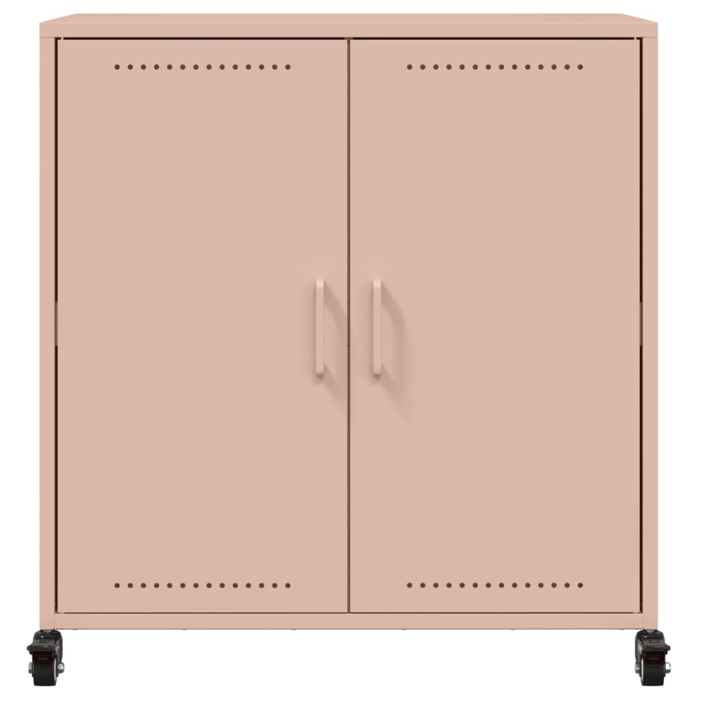 Buffet rose 68,5x39x72 cm acier