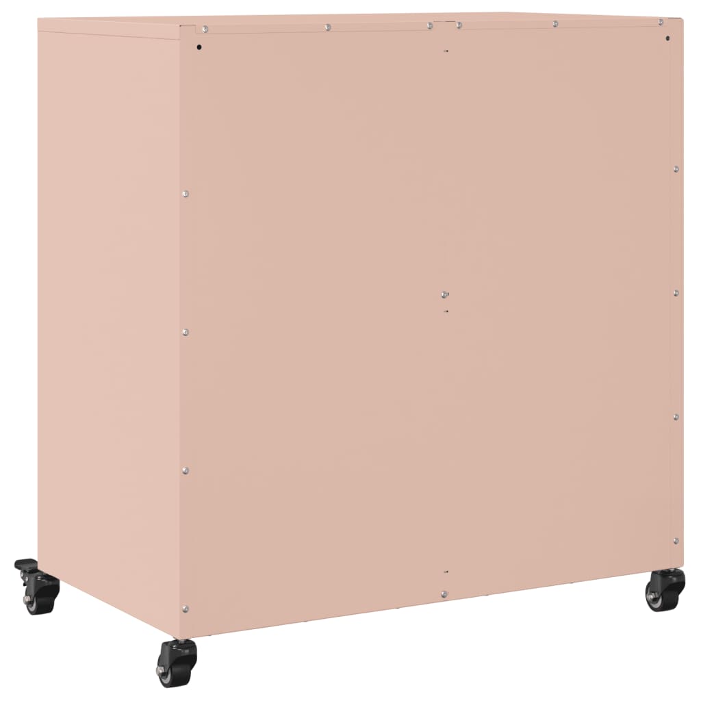 Buffet rose 68,5x39x72 cm acier