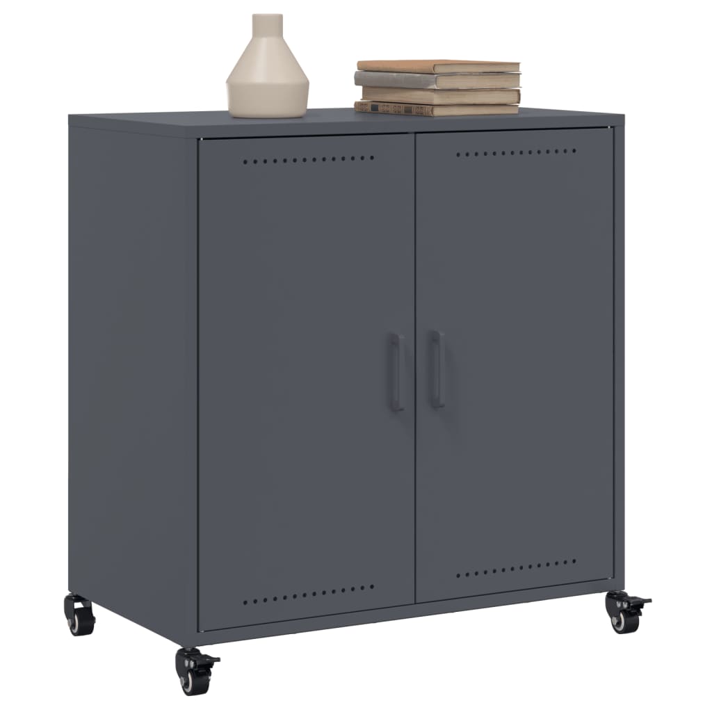 Buffet anthracite 68,5x39x72 cm acier