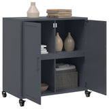 Buffet anthracite 68,5x39x72 cm acier