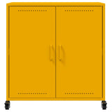 Buffet jaune moutarde 68,5x39x72 cm acier