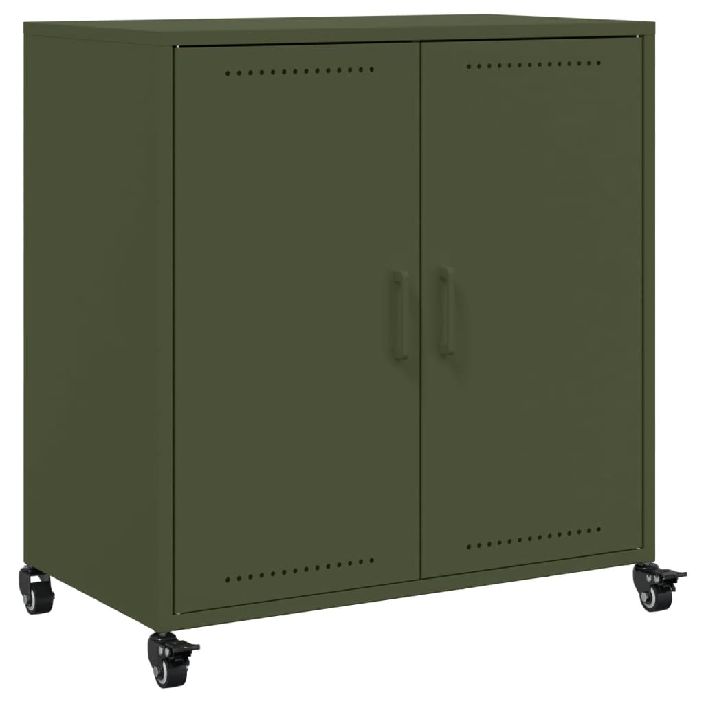 Buffet vert olive 68,5x39x72 cm acier