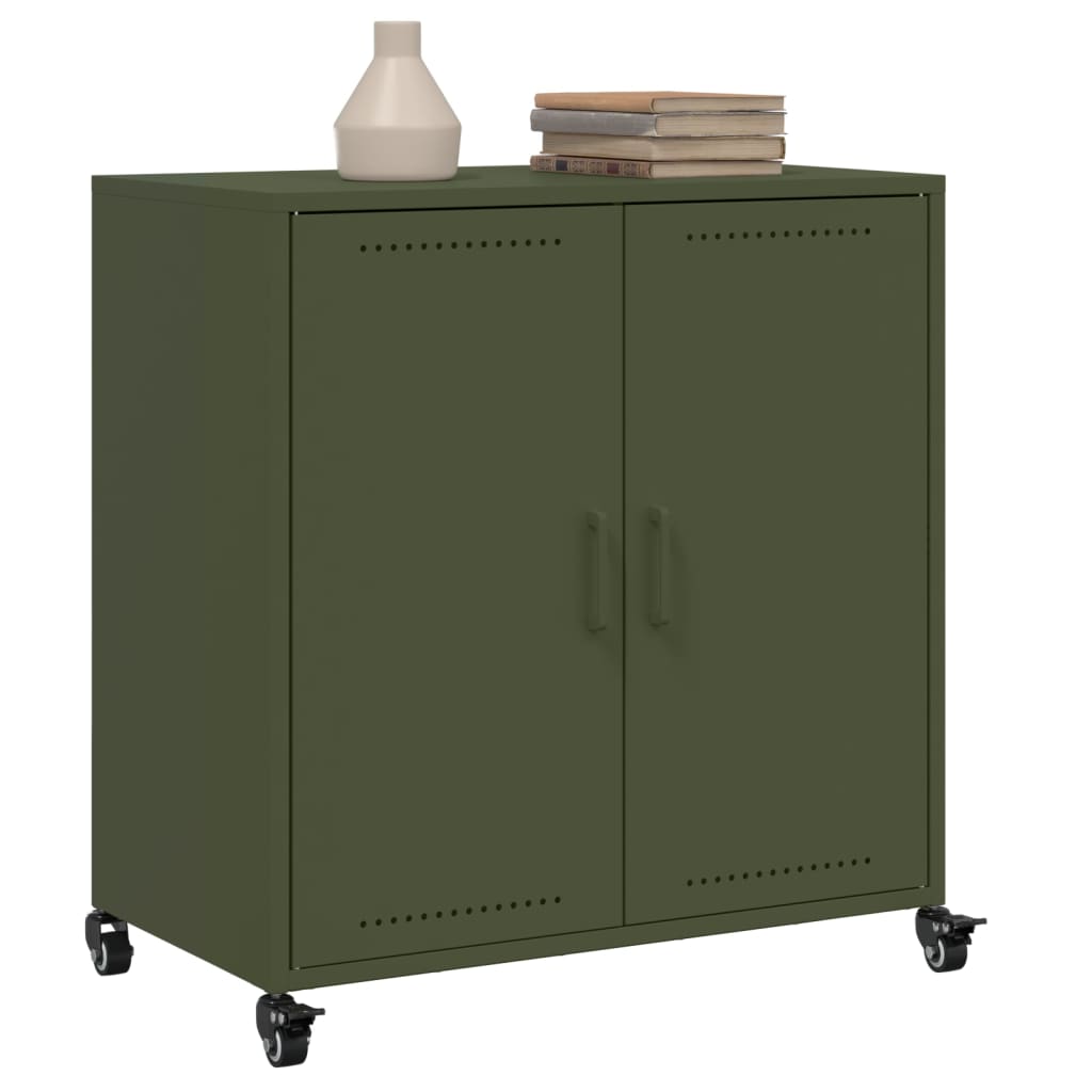 Buffet vert olive 68,5x39x72 cm acier