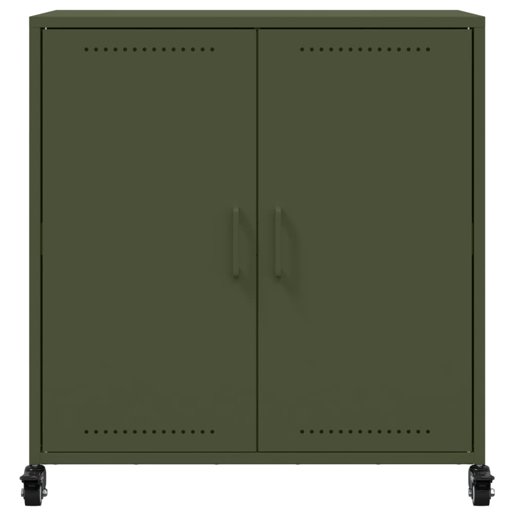 Buffet vert olive 68,5x39x72 cm acier