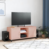 Meuble TV rose 100,5x39x43,5 cm acier