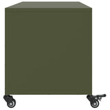 Meuble TV vert olive 100,5x39x43,5 cm acier