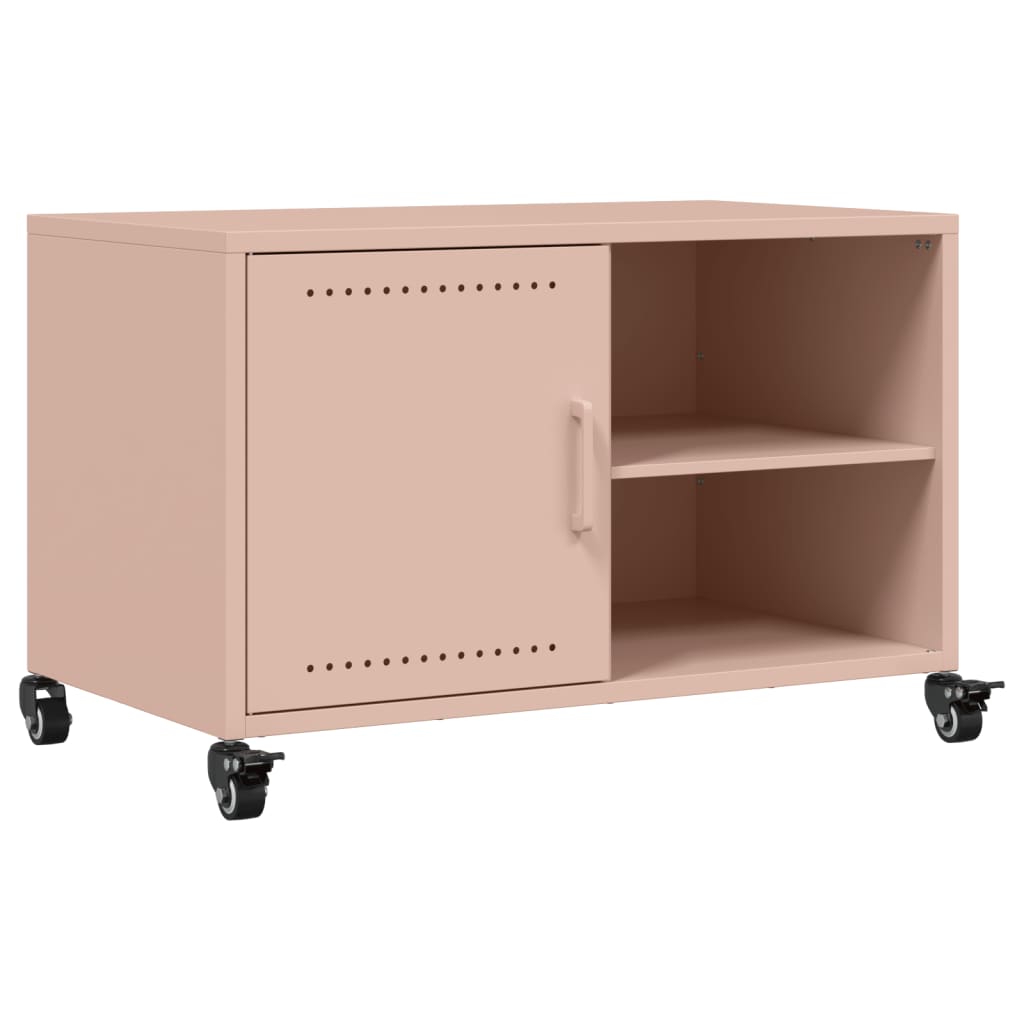 Meuble TV rose 68x39x43,5 cm acier