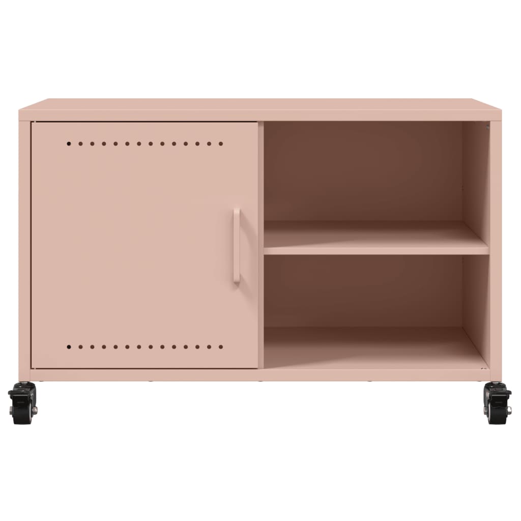 Meuble TV rose 68x39x43,5 cm acier