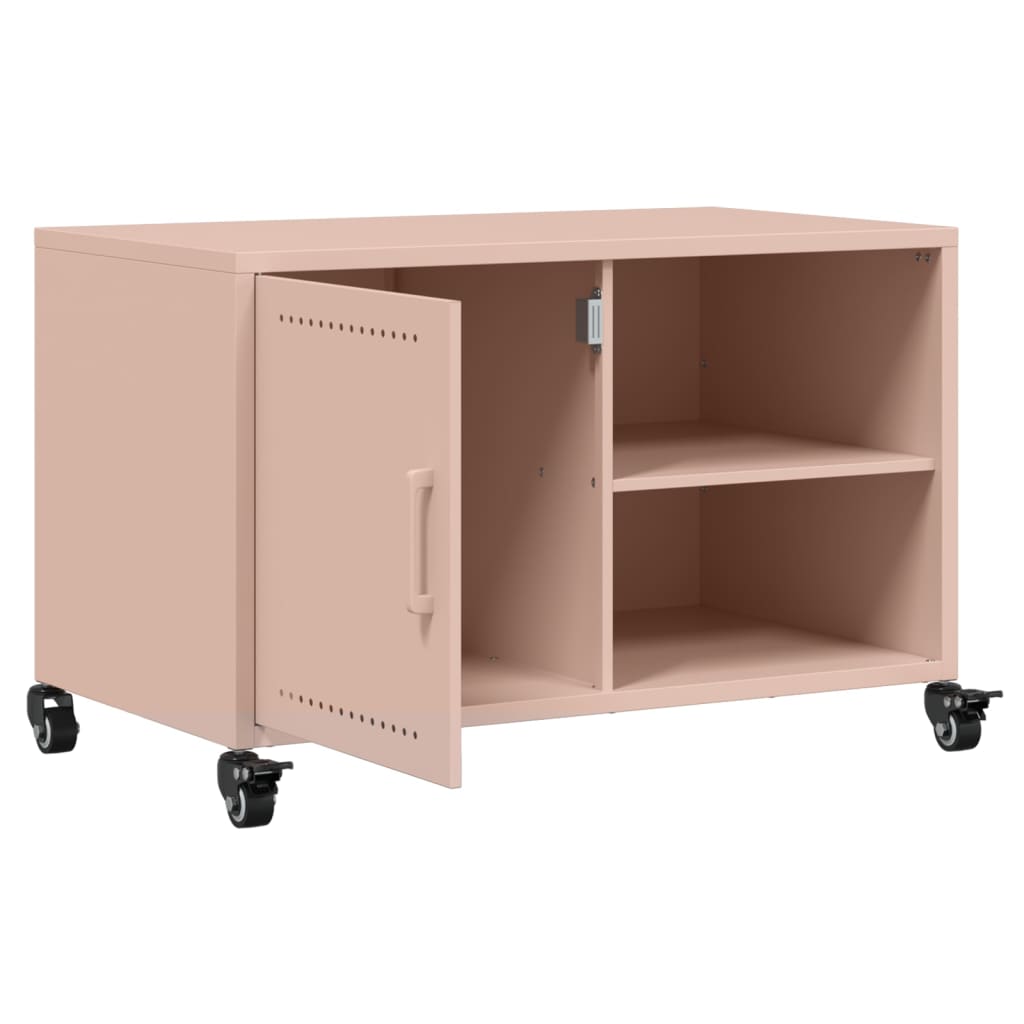 Meuble TV rose 68x39x43,5 cm acier