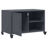 Meuble TV anthracite 68x39x43,5 cm acier