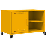 Meuble TV jaune moutarde 68x39x43,5 cm acier