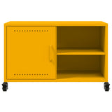 Meuble TV jaune moutarde 68x39x43,5 cm acier