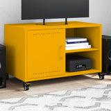 Meuble TV jaune moutarde 68x39x43,5 cm acier