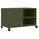 Meuble TV vert olive 68x39x43,5 cm acier