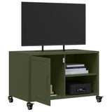 Meuble TV vert olive 68x39x43,5 cm acier