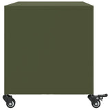 Meuble TV vert olive 68x39x43,5 cm acier