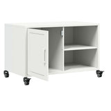 Meuble TV blanc 68x39x43,5 cm acier