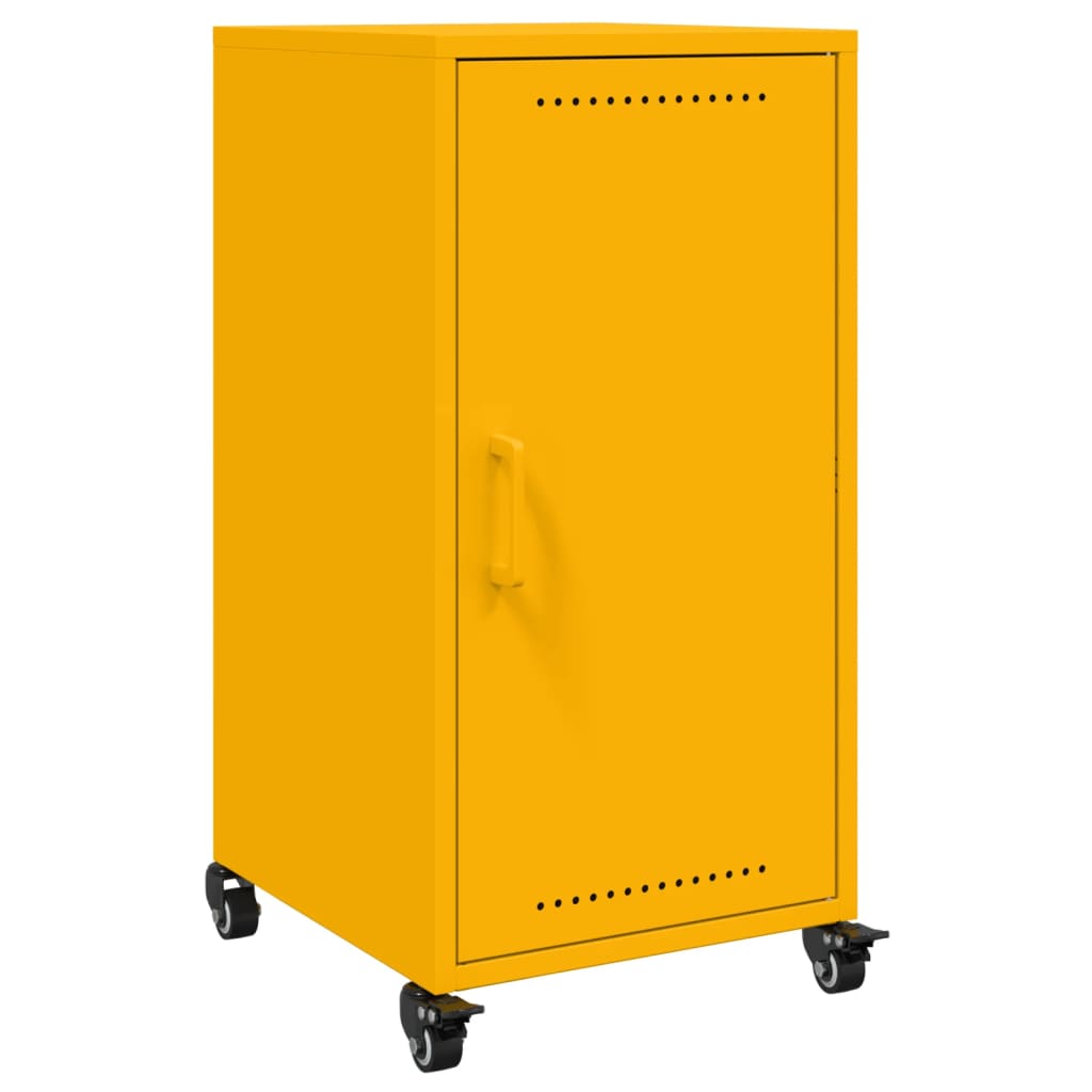 Buffet jaune moutarde 36x39x72 cm acier