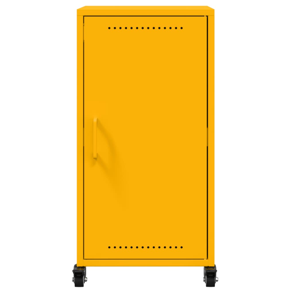 Buffet jaune moutarde 36x39x72 cm acier