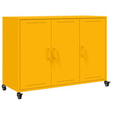 Buffet jaune moutarde 100,5x39x72 cm acier