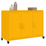 Buffet jaune moutarde 100,5x39x72 cm acier