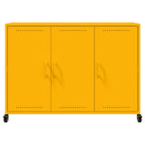 Buffet jaune moutarde 100,5x39x72 cm acier