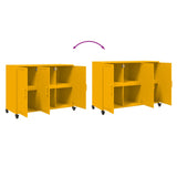 Buffet jaune moutarde 100,5x39x72 cm acier