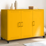 Buffet jaune moutarde 100,5x39x72 cm acier