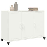 Buffet blanc 100,5x39x72 cm acier