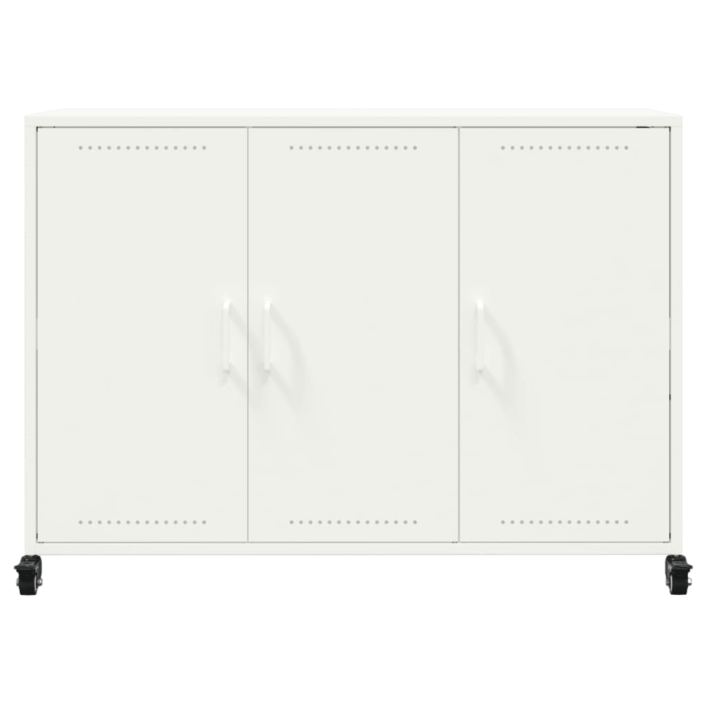 Buffet blanc 100,5x39x72 cm acier