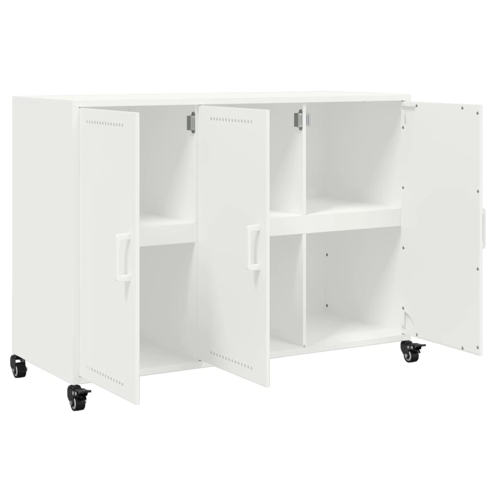 Buffet blanc 100,5x39x72 cm acier