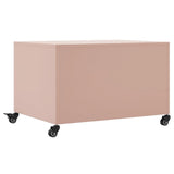 Table basse rose 68x50x43,5 cm acier