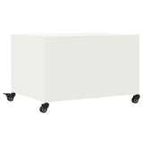 Table basse blanc 68x50x43,5 cm acier