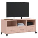 Meuble TV rose 100,5x39x43,5 cm acier