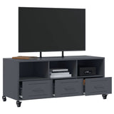 Meuble TV anthracite 100,5x39x43,5 cm acier