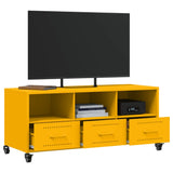 Meuble TV jaune moutarde 100,5x39x43,5 cm acier