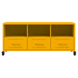 Meuble TV jaune moutarde 100,5x39x43,5 cm acier