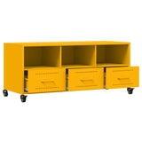 Meuble TV jaune moutarde 100,5x39x43,5 cm acier