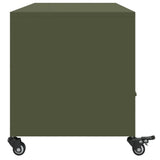 Meuble TV vert olive 100,5x39x43,5 cm acier