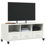 Meuble TV blanc 100,5x39x43,5 cm acier