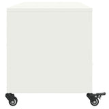 Meuble TV blanc 100,5x39x43,5 cm acier