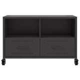 Meuble TV noir 68x39x43,5 cm acier