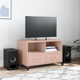 Meuble TV rose 68x39x43,5 cm acier