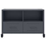 Meuble TV anthracite 68x39x43,5 cm acier