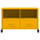 Meuble TV jaune moutarde 68x39x43,5 cm acier