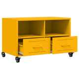 Meuble TV jaune moutarde 68x39x43,5 cm acier