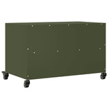 Meuble TV vert olive 68x39x43,5 cm acier