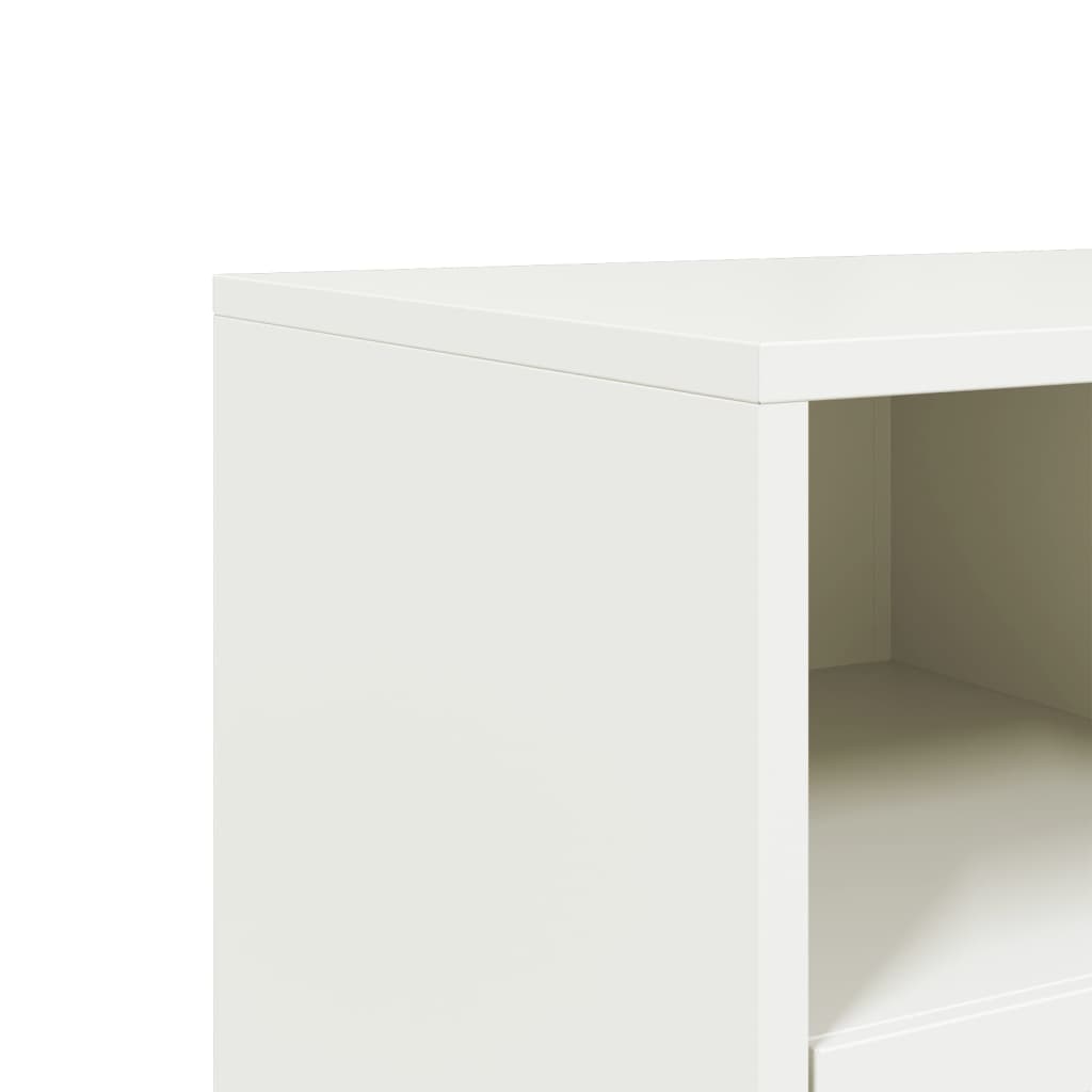 Meuble TV blanc 68x39x43,5 cm acier