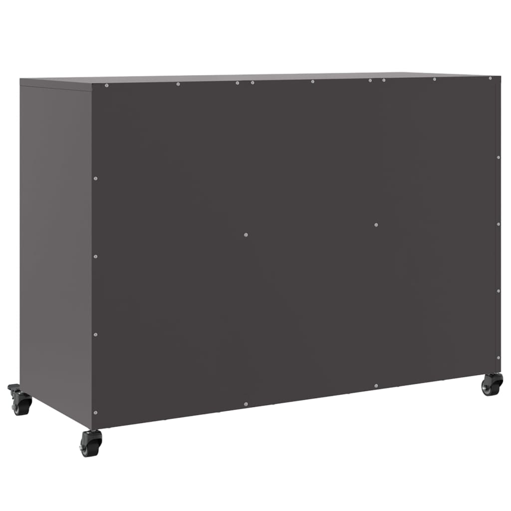 Buffet noir 100,5x39x72 cm acier