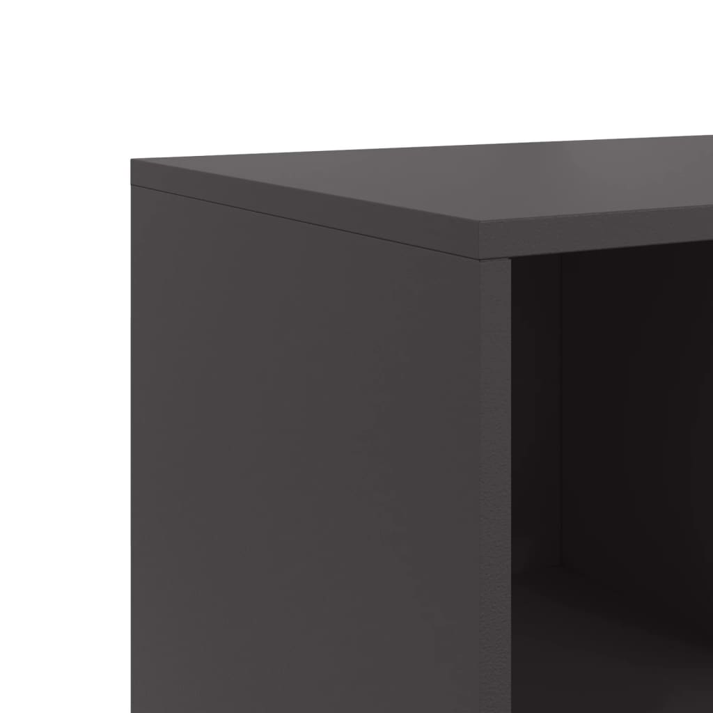 Buffet noir 100,5x39x72 cm acier